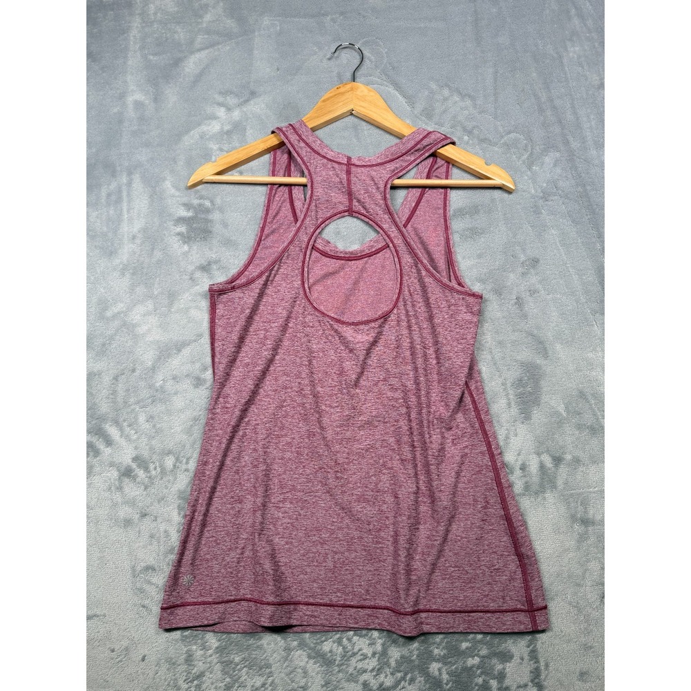 Athleta Nitro Tank Top Womens Medium Heather Berry Lightweight Soft Activewear - Picture 2 of 6